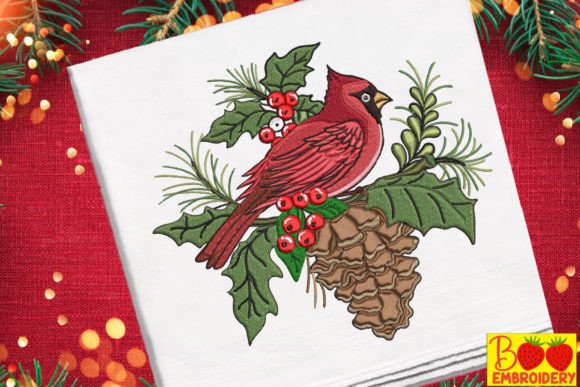 Christmas Tree Cardinal Bird Embroidery Review