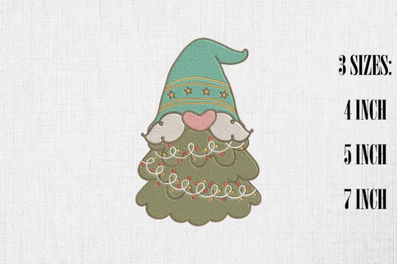 Cute Gnome Christmas Tree Embroidery Review for Boutique Apparel