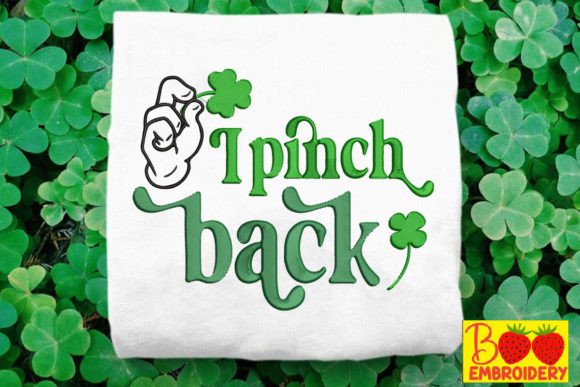 I Pinch Back Embroidery Design for Business and Branded Patches