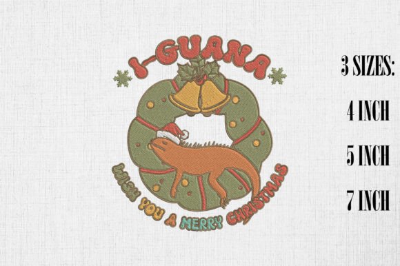 Lazy Iguana Wish You a Merry Christmas