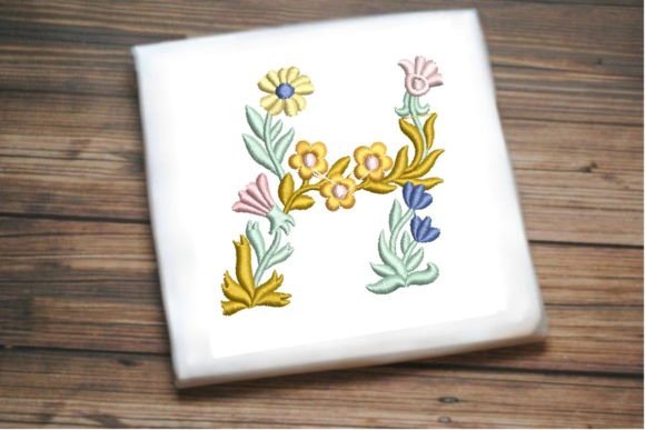 Letter H in Beautiful Flower — Embroidery Designer Review