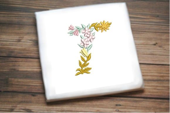 Letter T in Beautiful Flower Embroidery Review