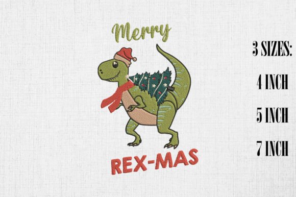 Merry Rex-mas: A Cute Dinosaur Christmas Embroidery Review