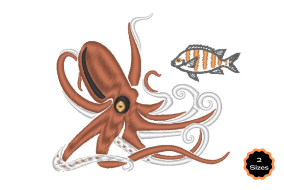Octopus and Fish Embroidery Design: Sweet Handmade Charm