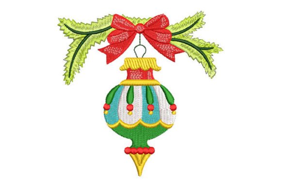 Review: Christmas Ball with Colored Bow Embroidery Design