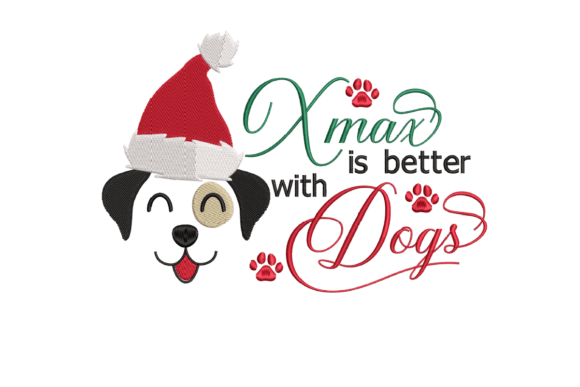 Xmas is Better with Dogs Embroidery Review
